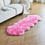 duduta White Faux Sheepskin Throw Rug 2x3 ft, Fluffy Shag Fur Chair Cover Small Bedside Dorm Rug Non Slip Washable