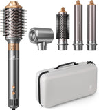 [Dual Voltage] webeauty 6 in 1 Hot Air Styler, High-Speed Negative Ionic Hair Dryer with Auto Curlers, Professional Blow Dryer Brush, Diffuser, Volumizer Multiple Styling, No Heat Damage