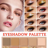 LZYLLS 12 Shades Nude Matte Eyeshadow Palette,Shimmer Naked Eyeshadow Palette,Eye Shadow Palette Natural Flash Waterproof Durable Smoked Professional Makeup Palette With Brush(Matte)