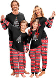Ekouaer Family Christmas Pajamas Matching Sets Soft Long Sleeve Couple Pjs Xmas Sleepwear Holiday Lounge Set