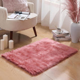 Ashler Faux Fur Rug, Fluffy White Small Sheepskin Rug, Ultra Soft 2x3 Ft Mat, Machine Washable Shag Mats, Nursery Throw for Bed, Living, Kids Room