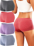 Womens Boyshorts Underwear Seamless Boxer Briefs Full Coverage Soft Stretch Boxer Shorts For Women 4 Pack