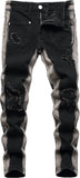 Boy's Skinny Fit Ripped Destroyed Distressed Stretch Slim Jeans Pants