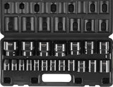 VEVOR Impact Socket Set 3/4 Inches 29 Piece Impact Sockets, 6-Point Sockets, Rugged Construction, CR-M0, 3/4 Inches Drive Socket Set Impact SAE 3/4 inch - 2-1/2 inch, with a Storage Cage