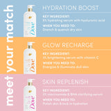 Dove Serum Body Wash Hydration Boost actively drenches dry skin with Hyaluronic Acid Serum 18.5 Fl Oz