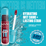 NYX PROFESSIONAL MAKEUP Lip IV Hydrating Glossy Lip Stain with 12HR Hydration - Drippin In Rose (Pink)
