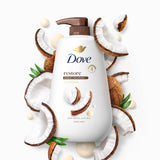 Dove Body Wash with Pump Restore Coconut & Cocoa Butter for 24hr Lotion-Soft Skin Moisturizing Skin Cleanser with No Sulfates No Parabens 30.6 Oz