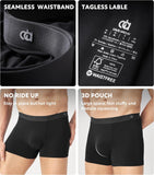 DAVID ARCHY Men's Underwear Trunks Modal Support Pouch Ultra Soft Breathable Seamless Underwear for Men 4 Pack