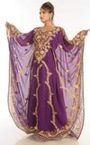 Women Kaftan Farasha Long Maxi Dress Long Sleeves Ethnic, Bridal, Evening, Party, Dress Free Size