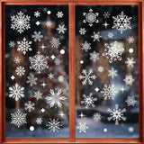 438Pcs Snowflake Window Cling Stickers for Christmas Decorations, 10 Sheets Christmas Window Clings of Different Shapes Xmas Decals for Glass Home Decor Indoor and Outdoor Party Supplies