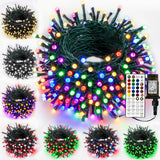 4 Pack 100 LED Fairy Lights Battery Operated with Remote, 33FT Waterproof Twinkle Lights with Timer & 8 Modes, Fairy String Light Outdoor Indoor for Bedroom Classroom DIY Christmas Decor (Warm White)