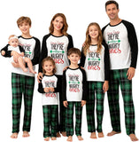 Family Christmas Pajamas Matching Sets - Soft Lettler Print Xmas Pjs for Couples & Kids | Holiday Family Pajamas