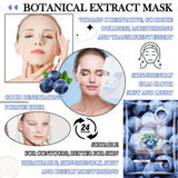 LZYLLS 24 Pcs Clay Face Mask with Brush,Hydrating Mud Face Mask Set,Deep Cleaning Oil Control Clay Facial Masks for Blackheads Remover,Mud Facial Masks Skincare Gift Set