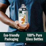 Natural Force Organic Pure C8 MCT Oil – Liquid MCT Oil in Glass Bottle Container – Concentrated Caprylic Acid – Keto, Paleo, Kosher, Vegan & Non-GMO – Lab Tested for Quality and Purity, 16 Ounce