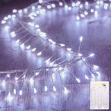 Brightown Fairy Lights Battery Operated, 10Ft 120 LED Firecracker String Lights, Waterproof Silver Wire Starry Firefly Light for DIY Wreath Weeding Indoor Outdoor Christmas Decorations