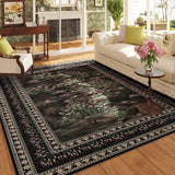 Rugcomf 2x6 Runner Rug Impressionist-Style Vintage Kitchen Rugs Non Slip Washable Soft Carpet Runner for Kitchen Laundry Bedroom Bathroom, Blue