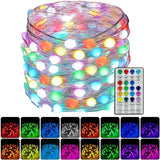 4 Pack 100 LED Fairy Lights Battery Operated with Remote, 33FT Waterproof Twinkle Lights with Timer & 8 Modes, Fairy String Light Outdoor Indoor for Bedroom Classroom DIY Christmas Decor (Warm White)