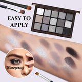 LZYLLS 12 Shades Nude Matte Eyeshadow Palette,Shimmer Naked Eyeshadow Palette,Eye Shadow Palette Natural Flash Waterproof Durable Smoked Professional Makeup Palette With Brush(Matte)