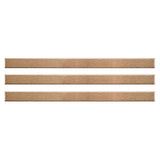Merola Stick Copper 3/8 x 5 3/4 Inch Stainless Over Porcelain Wall Trim 3 Pcs
