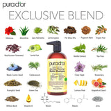PURA D'OR Original Gold Label Anti-Thinning Shampoo – CLINICALLY TESTED Botanical Formula – Biotin & Argan Oil – Sulfate-Free Strengthening & Volumizing for Fuller-Looking Hair, Men & Women, 16 fl oz