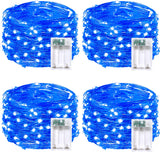 4 Pack 60 LED Fairy Lights Battery Operated with Timer, 20FT Waterproof Twinkle Lights Indoor Outdoor, Cuttable String Lights for Bedroom, Wedding, DIY, Centerpiece, Christmas Decorations (Warm White)