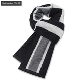 Mens Wool-Blend Plaid Scarf Winter Warmth & Extra Thickness