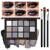 LZYLLS 12 Shades Nude Matte Eyeshadow Palette,Shimmer Naked Eyeshadow Palette,Eye Shadow Palette Natural Flash Waterproof Durable Smoked Professional Makeup Palette With Brush(Matte)