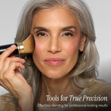LAURA GELLER NEW YORK The Brush Vault - Ultimate Limited Edition Makeup Brush Collection - Includes Ten Must-Have Makeup Brushes for Mature Skin Makeup Application - 10 Count