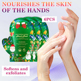 LZYLLS 6 Pairs Hand Masks Moisturizing Gloves, Hydrating Hand Mask Moisturizer Gloves Care for Dry Cracked Hands, Smooth Long Lasting Soft Firming Hand Mask Gift Set for Men Women（A