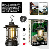 Camping Light, Ambient Light, Flame Camping Lamp, Tent Retro Hurricane Lamp