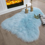 Ashler faux fur rug, Fluffy Shaggy Area Rug Ultra Soft 2 x 3 Feet Sheepskin Fur Rug, Navy Blue Fuzzy Rug Machine Washable Shag Rug, Nursery Decor Throw Rugs for Bedroom, kids room, Living Room