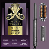 GLAMUP® FusionPro™ 6 in 1 Hot Air Styler- Wrap Curler & Thermal Brush Straightener, High Speed Hair Dryer, Round Brush, Volumizer, Hair Styling Gift Set with Travel Bag, Blow Dryer Brush