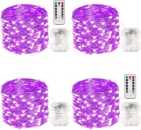 4 Pack 100 LED Fairy Lights Battery Operated with Remote, 33FT Waterproof Twinkle Lights with Timer & 8 Modes, Fairy String Light Outdoor Indoor for Bedroom Classroom DIY Christmas Decor (Warm White)