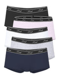Victoria's Secret PINK Women's Cotton Logo Boyshort Underwear, Full Coverage Panties for Women, Multi Pack (XS-XXL)