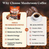 Fidus 16 in 1 Mushroom Coffee with 80,000mg Adaptogenic Mushrooms with Ashwagandha, Probiotic, Magnesium and Lion's Mane Instant Mushroom Coffee for Focus, Energy, Immunity & Digestion, 40 Servings