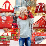 PARTTELY 30 Pack Drawstring Christmas Gift Bags Assorted Sizes Reusable Christmas Tote Bags Gifts Wrapping (22 Pack Drawstring Bags 8 Pack Tote Bags)