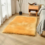 duduta White Faux Sheepskin Throw Rug 2x3 ft, Fluffy Shag Fur Chair Cover Small Bedside Dorm Rug Non Slip Washable