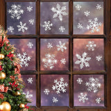 LUDILO 135Pcs Christmas Window Clings Snowflakes Window Decals Static Window Stickers for Christmas Decorations Windows Décor Ornaments Xmas Party Supplies Thanksgiving Party Décor