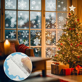 438Pcs Snowflake Window Cling Stickers for Christmas Decorations, 10 Sheets Christmas Window Clings of Different Shapes Xmas Decals for Glass Home Decor Indoor and Outdoor Party Supplies