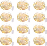Brightown 12 Pack LED Fairy Lights Battery Operated String Lights - 7ft 20LED Waterproof Silver Wire Firefly Starry Moon Lights for DIY Crafts Wedding Table Centerpieces Party Bedroom Christmas