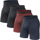 Pair of Thieves Men’s Long Boxer Briefs – Soft, Breathable, Quick Dry Underwear with 4-Way Stretch – Multi-Pack