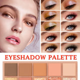 LZYLLS 12 Shades Nude Matte Eyeshadow Palette,Shimmer Naked Eyeshadow Palette,Eye Shadow Palette Natural Flash Waterproof Durable Smoked Professional Makeup Palette With Brush(Matte)