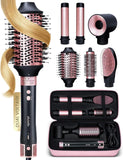 ELLA BELLA® 6 in 1 Professional Hot Air Styler • Powerful Hair Dryer & Straightener Set • Styling Without Heat Damage • Fast Drying Curling Volumizing Straightening • Includes Protective Travel Case