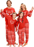 Ekouaer Family Christmas Pajamas Matching Sets Soft Long Sleeve Couple Pjs Xmas Sleepwear Holiday Lounge Set