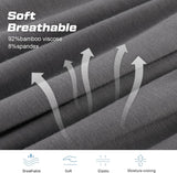 BAMBOO COOL Mens Pajama Pants Sleep Lounge Bottoms Soft Comfy Pj Pant Sleepwear with Pockets 2 Pack