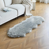 duduta White Faux Sheepskin Throw Rug 2x3 ft, Fluffy Shag Fur Chair Cover Small Bedside Dorm Rug Non Slip Washable
