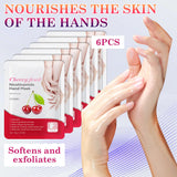 LZYLLS 6 Pairs Hand Masks Moisturizing Gloves, Hydrating Hand Mask Moisturizer Gloves Care for Dry Cracked Hands, Smooth Long Lasting Soft Firming Hand Mask Gift Set for Men Women（A