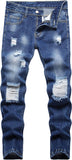 FREDD MARSHALL Boy's Skinny Fit Ripped Destroyed Distressed Fashion Kids Denim Jeans Pants