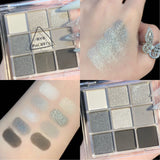 LZYLLS 12 Shades Nude Matte Eyeshadow Palette,Shimmer Naked Eyeshadow Palette,Eye Shadow Palette Natural Flash Waterproof Durable Smoked Professional Makeup Palette With Brush(Matte)