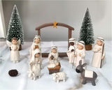 Nativity Sets for Christmas 10 Pieces - Hand Painted Nativity Scene Indoor, 4.8" Classic Figurines Holy Family Jesus Manger Crib Ornament, Xmas Decorations